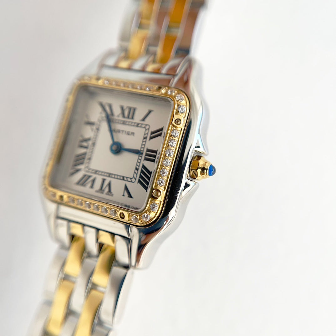 PANTHÈRE DE CARTIER WATCH GOLD AND SILVER CASE