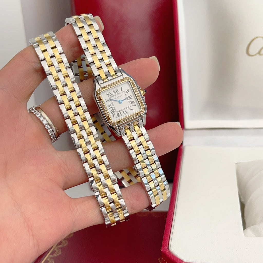 PANTHÈRE DE CARTIER WATCH GOLD AND SILVER CASE