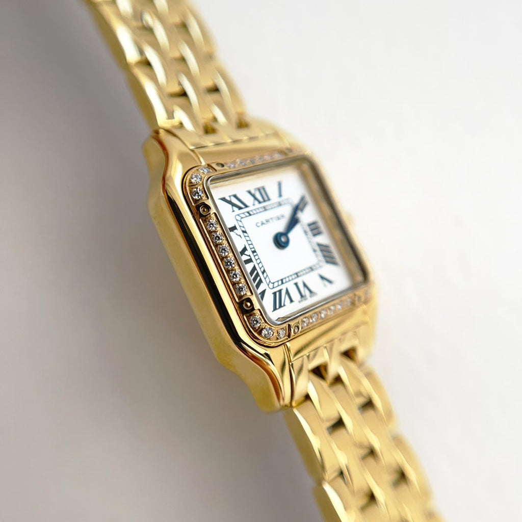 PANTHÈRE DE CARTIER WATCH GOLD CASE WITH CRYSTALS
