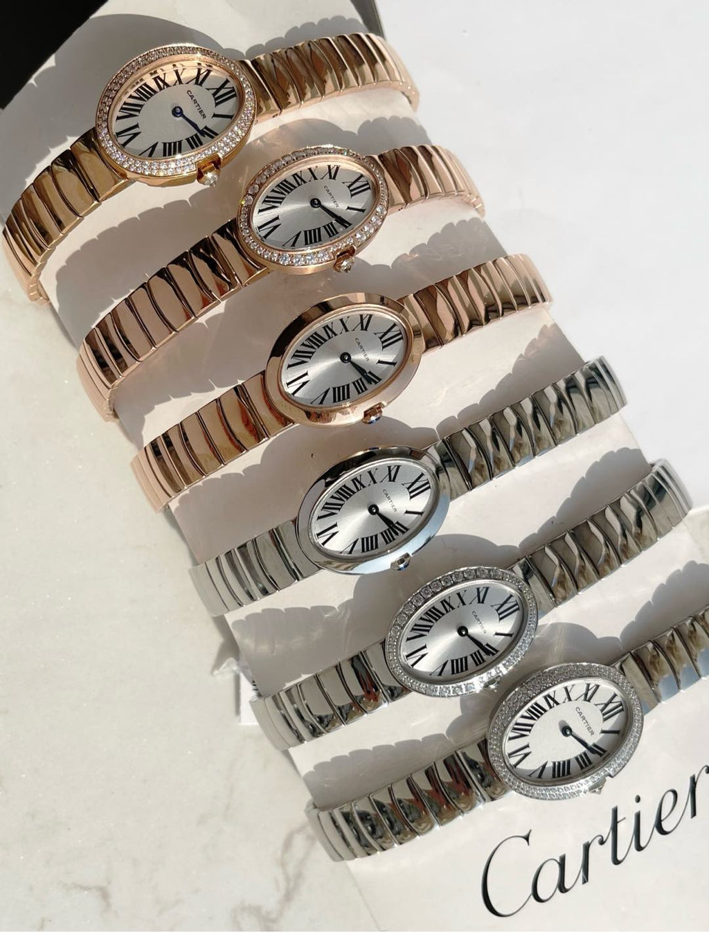 BAIGNOIRE DE CARTIER WATCH SMALL MODEL ROSE GOLD CASE