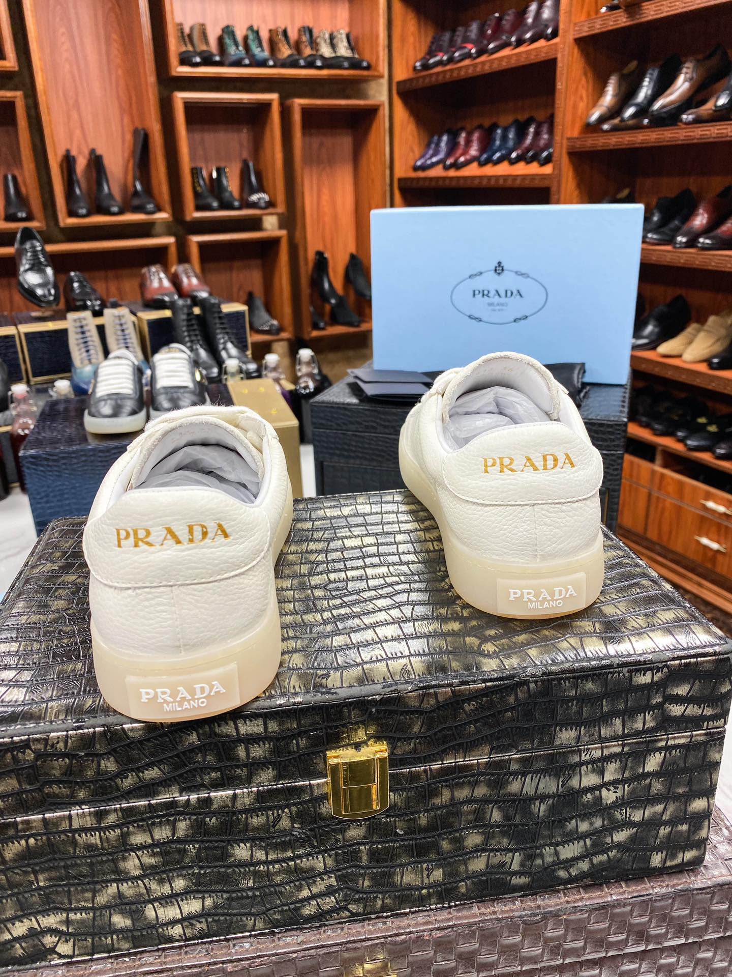 PRA LANE SNEAKER WHITE CALFSKIN