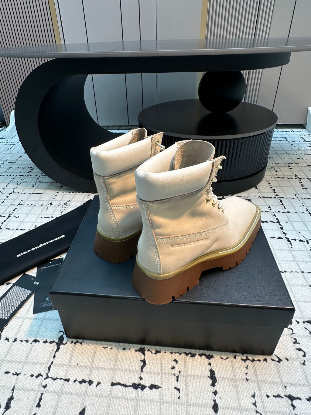 SQUARE-TOE CASUAL ANKLE BOOTS IN WHITE SUEDE