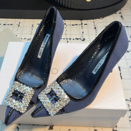 HANGISI 100 MM IN AEGEAN BLUE SUEDE