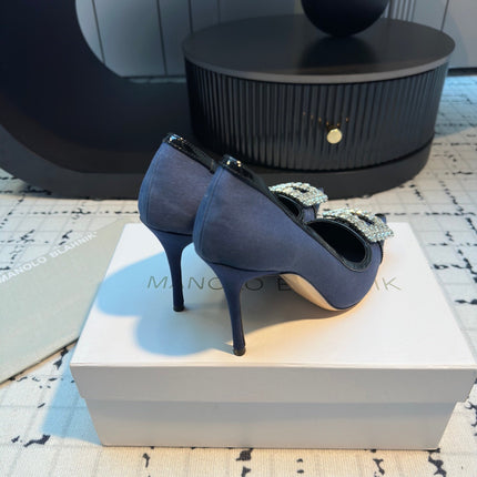 HANGISI 100 MM IN AEGEAN BLUE SUEDE