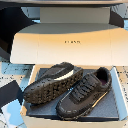 CHANEL 26S CHUNKY SNEAKERS IN BLACK SUEDE