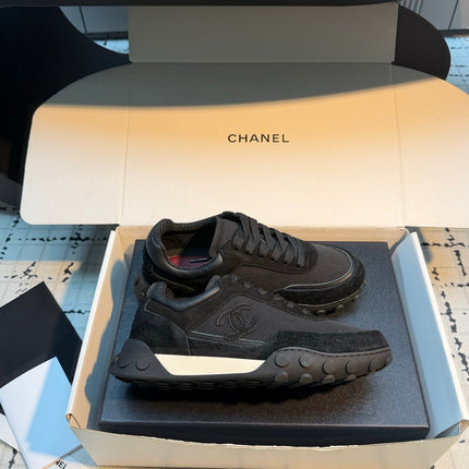 CHANEL 26S CHUNKY SNEAKERS IN BLACK SUEDE