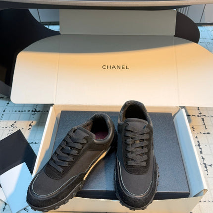 CHANEL 26S CHUNKY SNEAKERS IN BLACK SUEDE