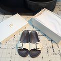THE ROW 26S BUCKLE SLIDE SANDALS IN WHITE CALFSKIN
