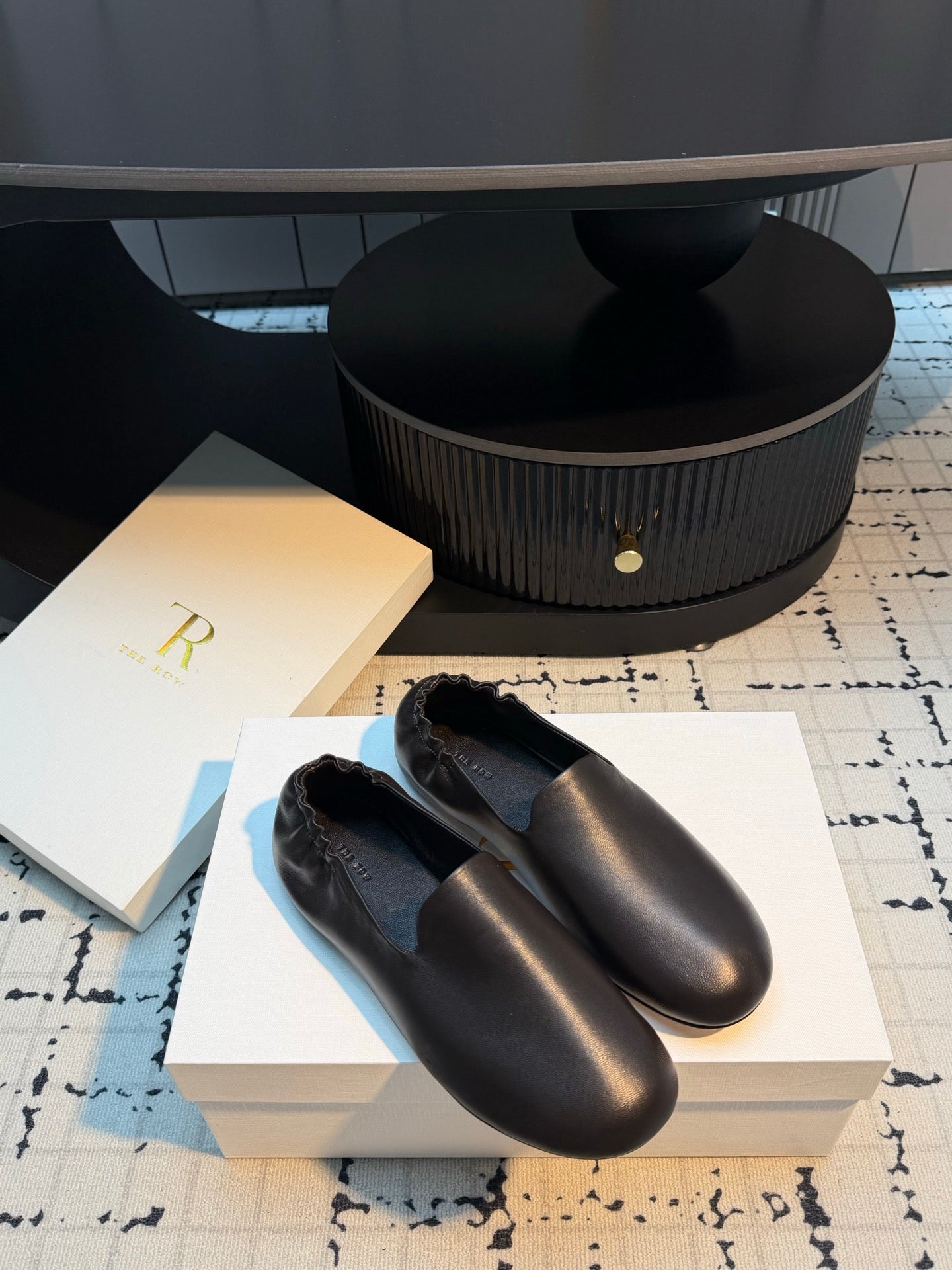 THE ROW 26S LOAFERS IN DARK BROWN CALFSKIN