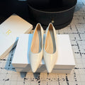 THE ROW 26S POINTED TOE HIGH HEELS 35MM IN IVORY WHITE CALFSKIN