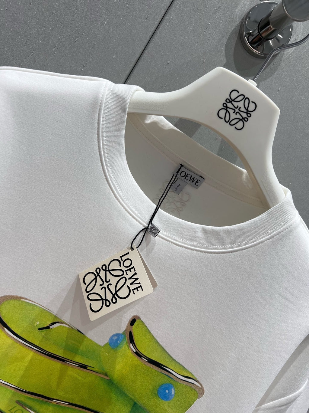 Loewe 25 T-shirt White mix Green Cotton 210229