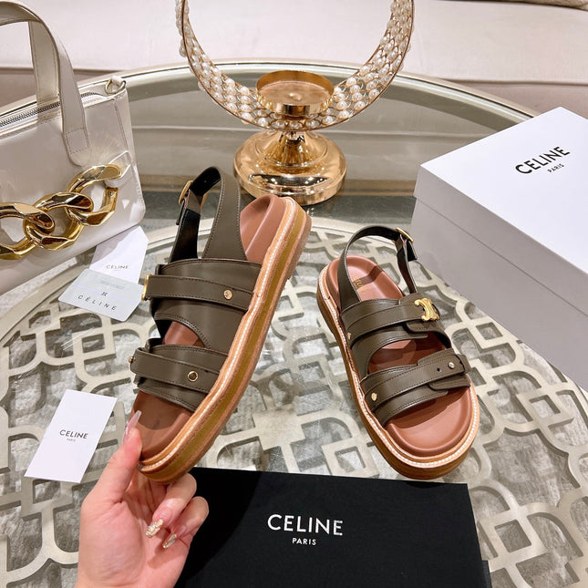 TIPPI TRIOMPHE SANDAL IN MOCHA BROWN CALFSKIN