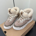 TERRETRAIL COZY LACE IN SAND BROWN SUEDE AND FLEECE