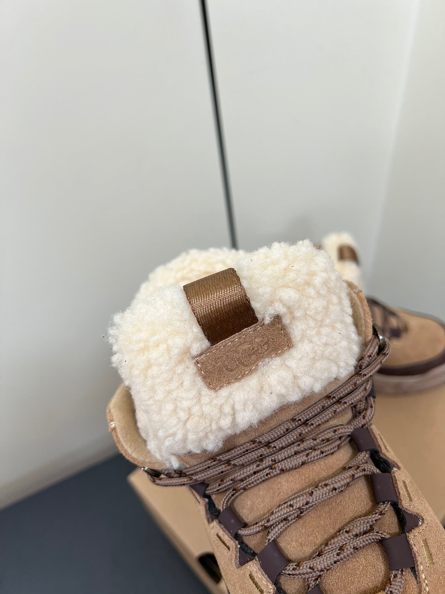 TERRETRAIL COZY LACE IN CHESTNUT BROWN SUEDE AND FLEECE