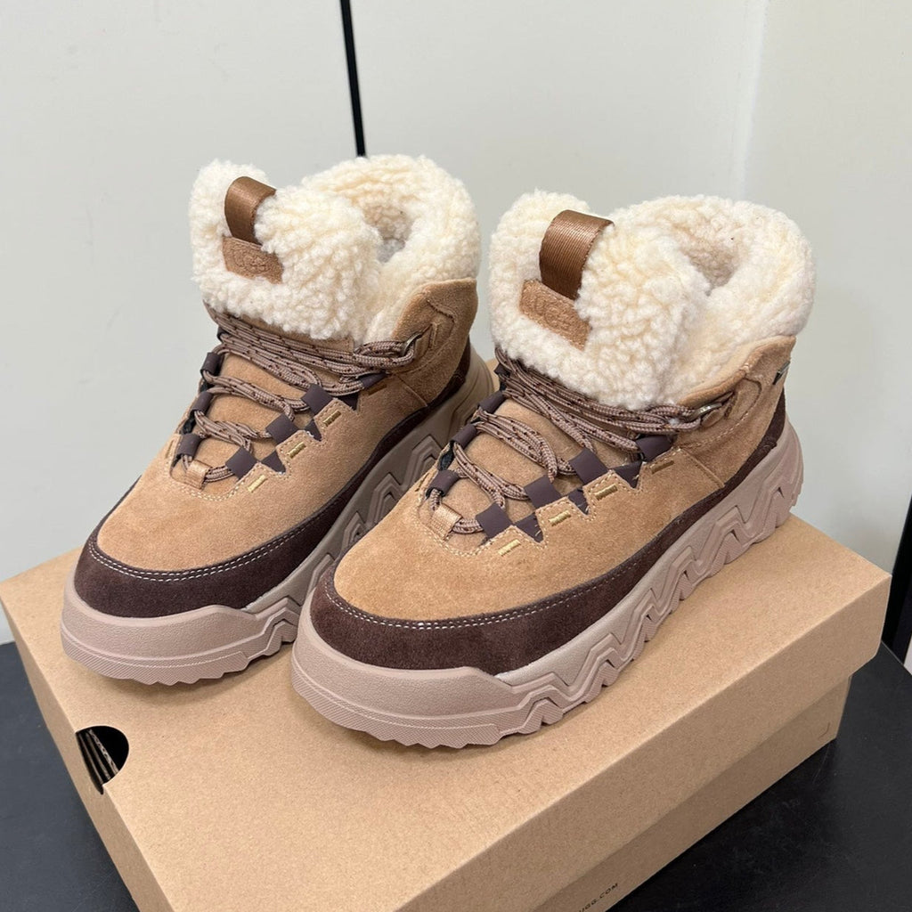 TERRETRAIL COZY LACE IN CHESTNUT BROWN SUEDE AND FLEECE