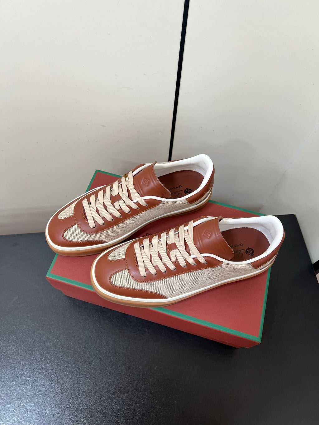 LP 25S TENNIS WALK SNEAKERS IN CHESTNUT CALFSKIN