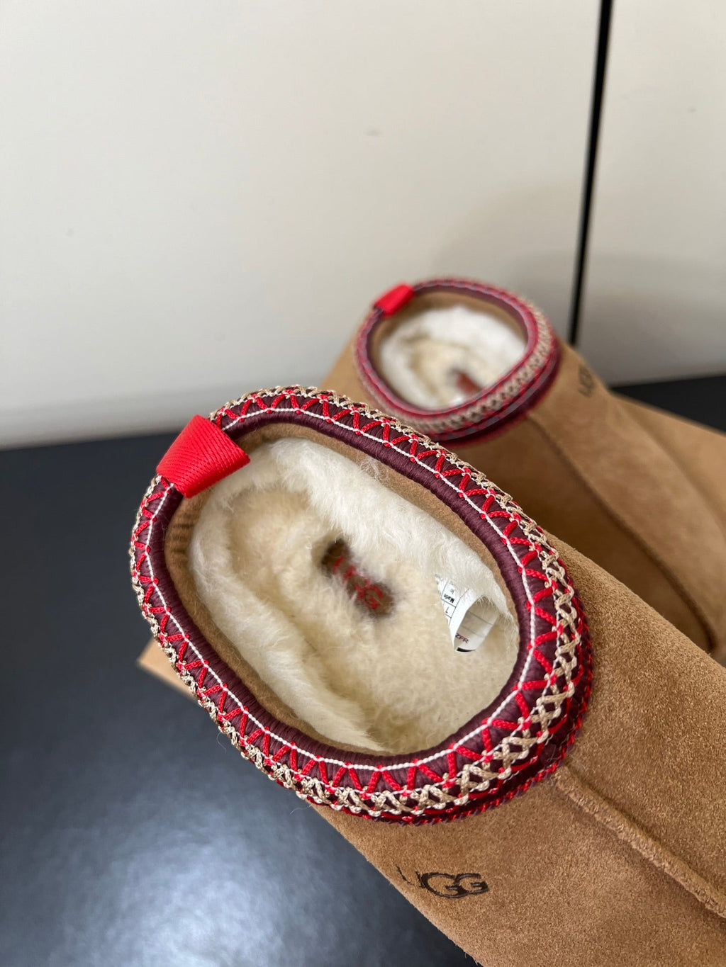 TAZZ PLATFORM SLIPPERS IN TAN BROWN SUEDE