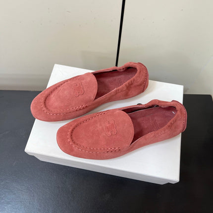 CELINE 26S MAILLON TRIOMPHE LOAFER IN PINK SUEDE