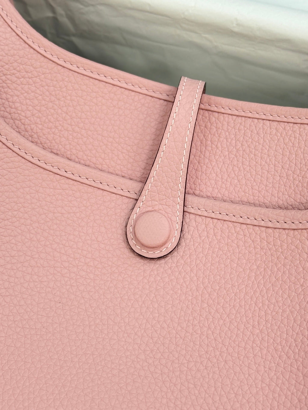 HM 26S EVELYNE BAG 23CM IN PINK GRAINED CALFSKIN