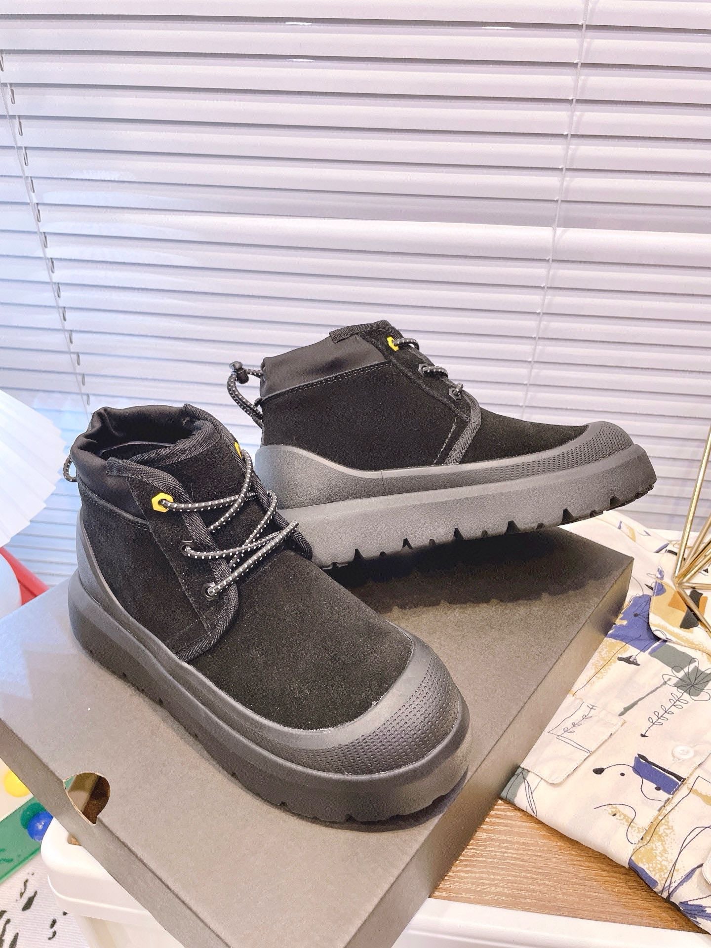GENDER NEUMEL HIGH WEATHER HYBRID IN BLACK SUEDE AND CALFSKIN