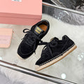 MIUMIU 26S SNEAKERS IN BLACK SUEDE