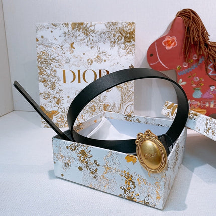 DIOR 26S BELT 25 MM IN BLACK CALFSKIN 641881