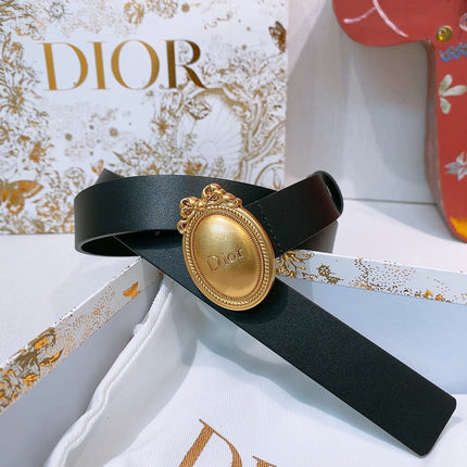 DIOR 26S BELT 25 MM IN BLACK CALFSKIN 641881