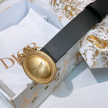 DIOR 26S BELT 25 MM IN BLACK CALFSKIN 641881