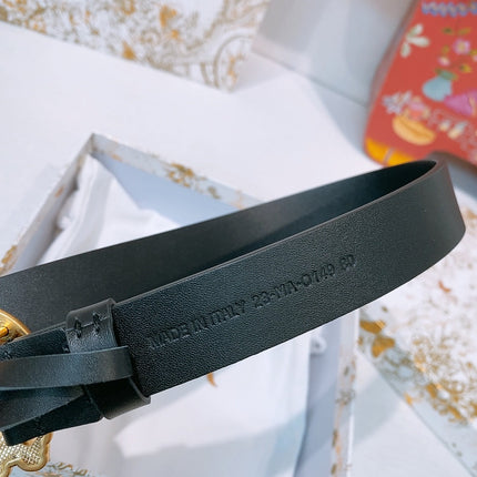 DIOR 26S BELT 25 MM IN BLACK CALFSKIN 641881