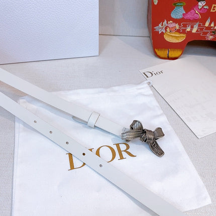 DIOR 26S BELT 15 MM IN WHITE CALFSKIN 657715