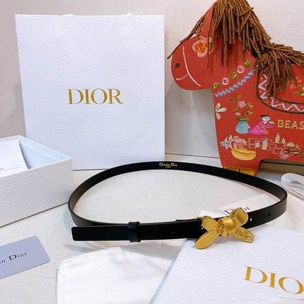 DIOR 26S BELT 15 MM IN BLACK CALFSKIN 657720