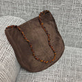 CHANEL 26S LARGE HOBO BAG 33 IN DARK BROWN SUEDE TORTOISE RESIN CHAIN
