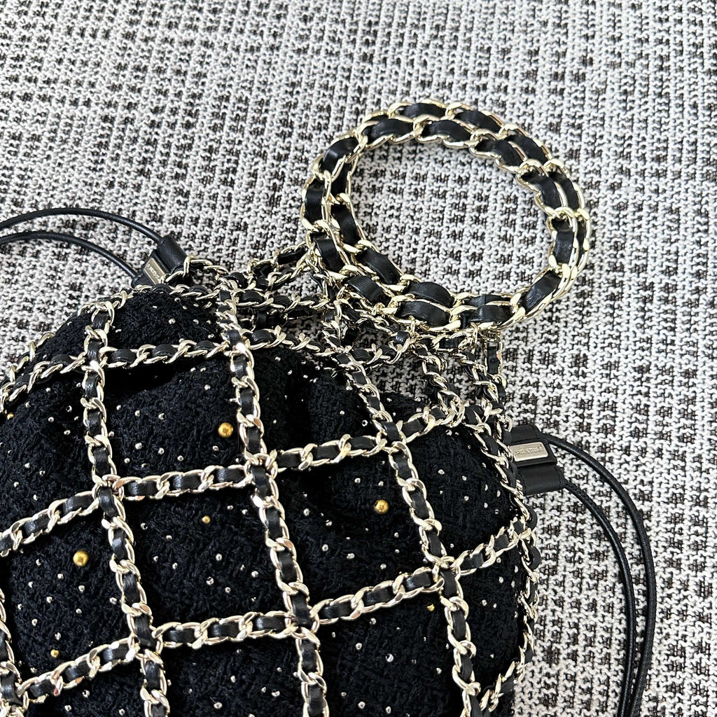 CHANEL 26S PARIS-CHENONCEAU  PRE-FALL MESH BAG 24 IN MESH GOLD HARDWARE