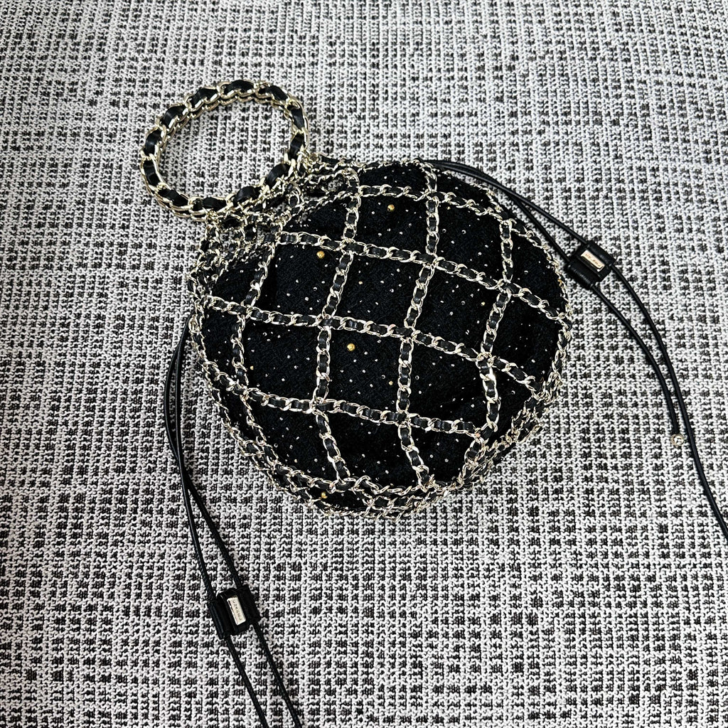 CHANEL 26S PARIS-CHENONCEAU  PRE-FALL MESH BAG 24 IN MESH GOLD HARDWARE