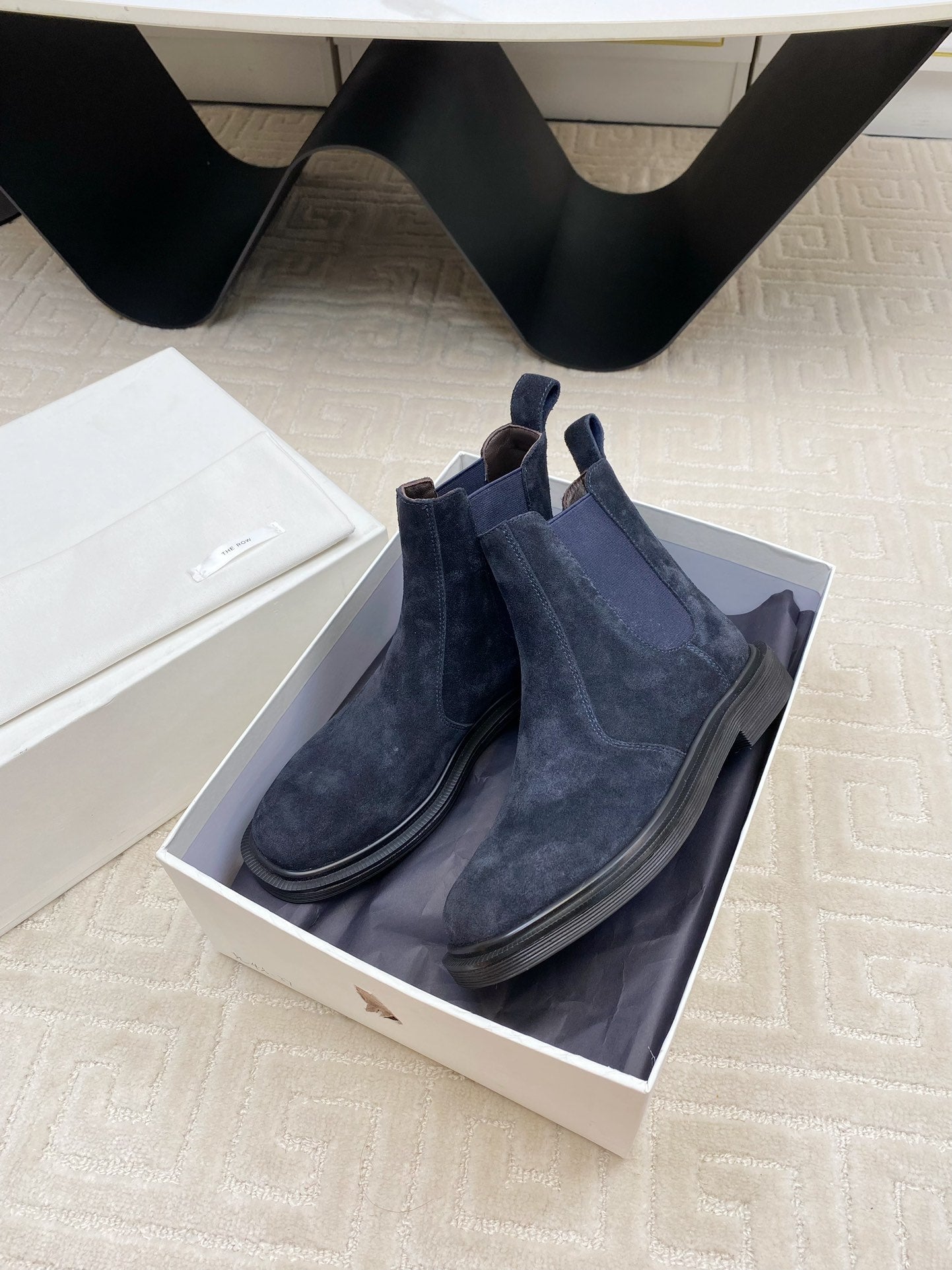 ANKLE BOOTS IN CLASSIC BLUE SUEDE