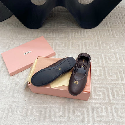 MARY JANE FLATS IN ESPRESSO SMOOTH LAMBSKIN