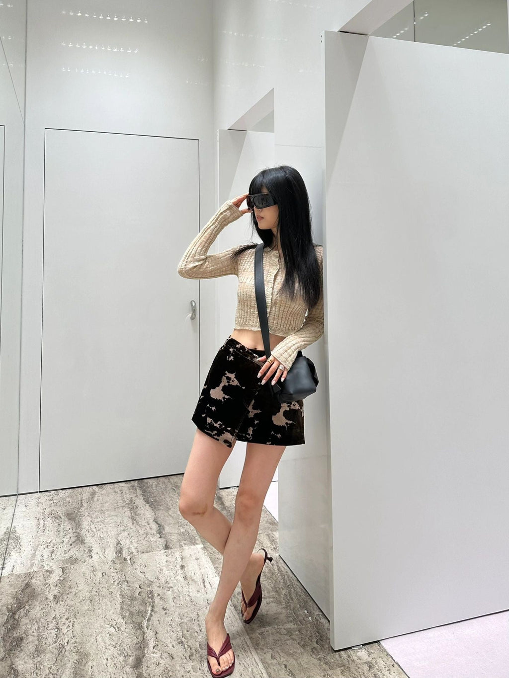 DIOR 25S MINI SKIRT CAMOUFLAGE STYLE 007
