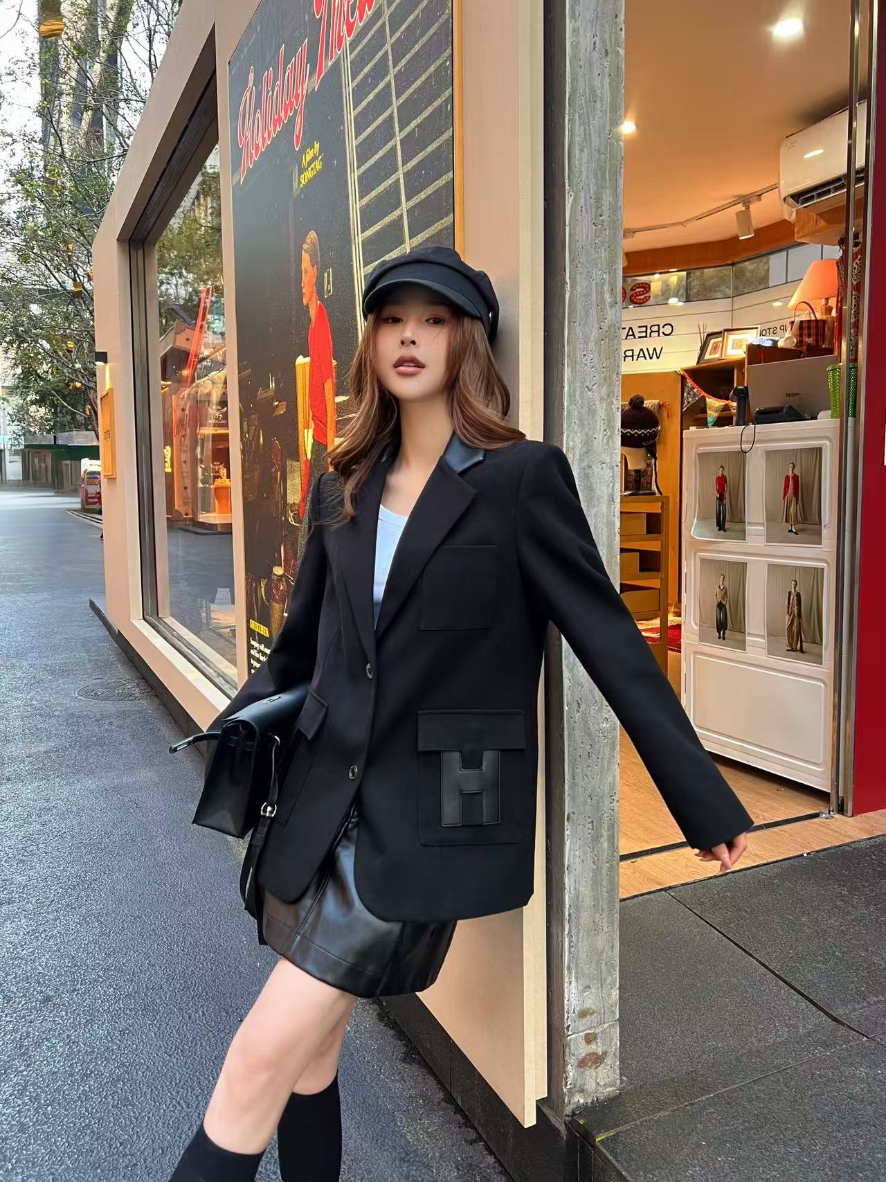 HERMES 25S LAPEL BLAZER 389