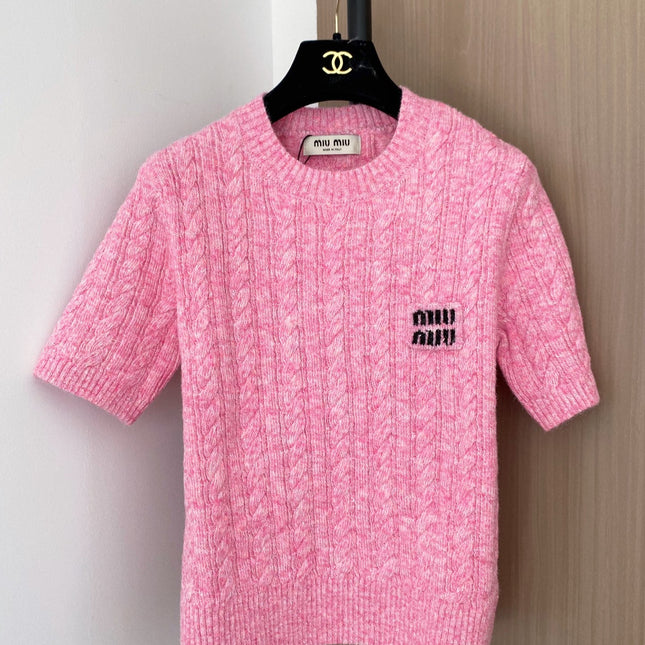 MIUMIU SHORT-SLEEVE SWEATER STYLE 700