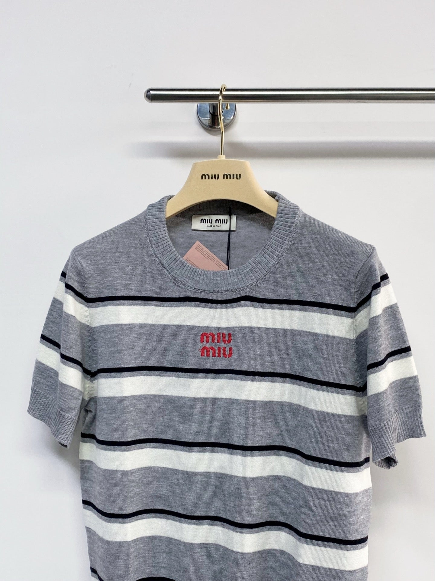 MIUMIU 26S SHORT SLEEVE KNIT SWEATER 1033