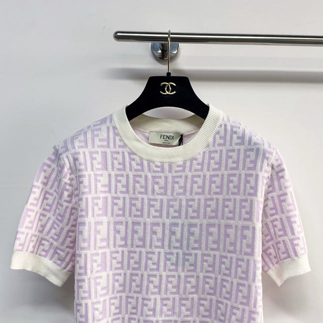FENDI 26S SHORT SLEEVE KNIT T-SHIRT 216
