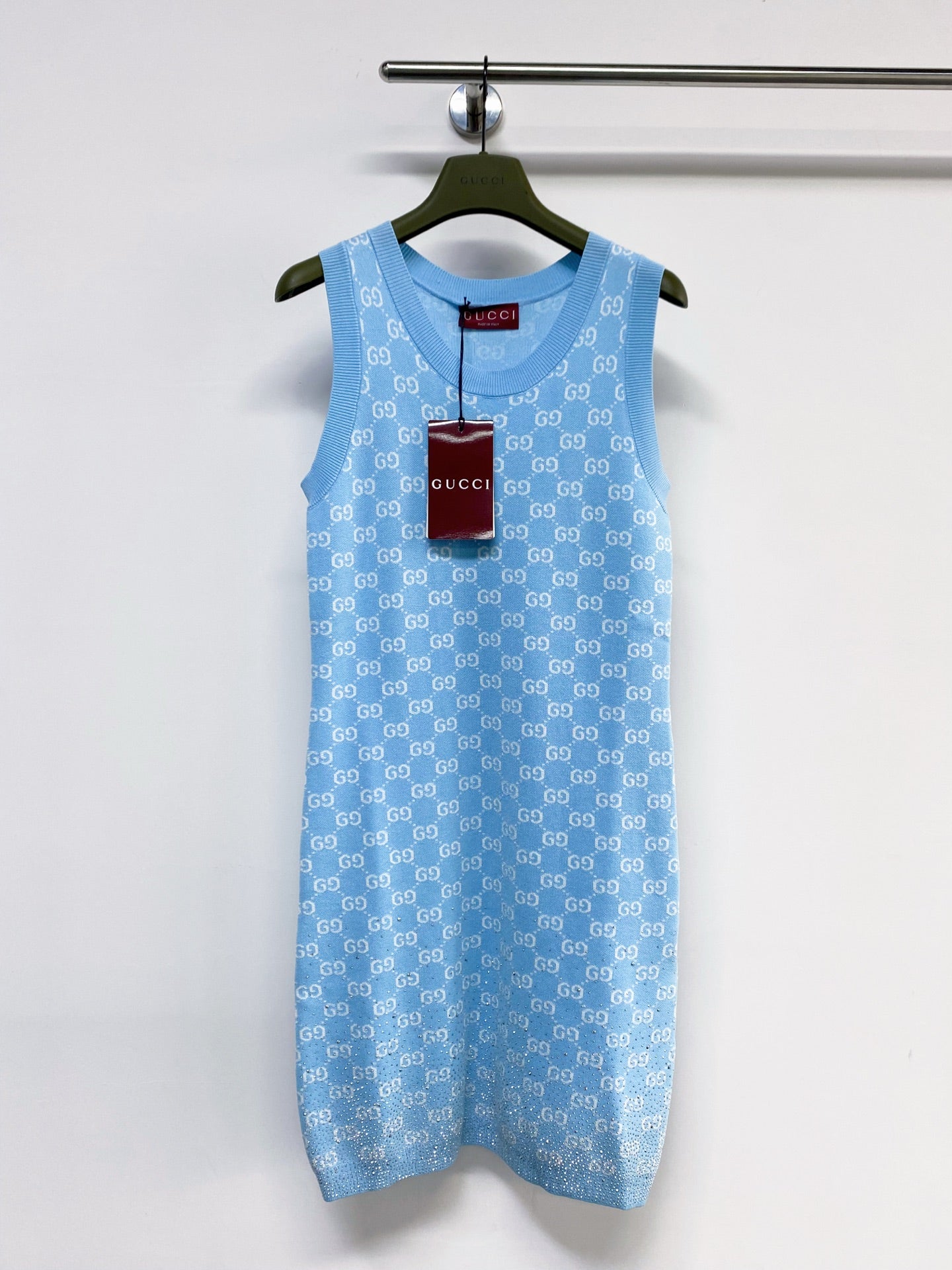 GUCCI 26S EMBELLISHED SLEEVELESS DRESS 109