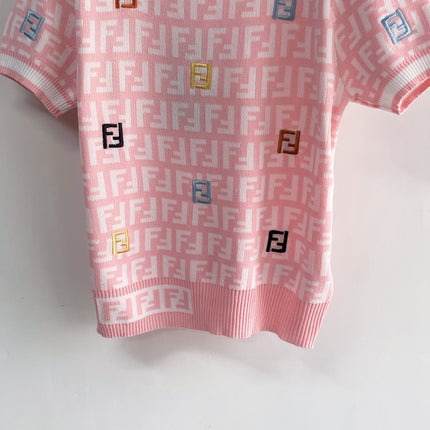 FENDI 26S SHORT SLEEVE KNIT TOP 162