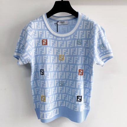 FENDI 26S SHORT SLEEVE KNIT TOP 161