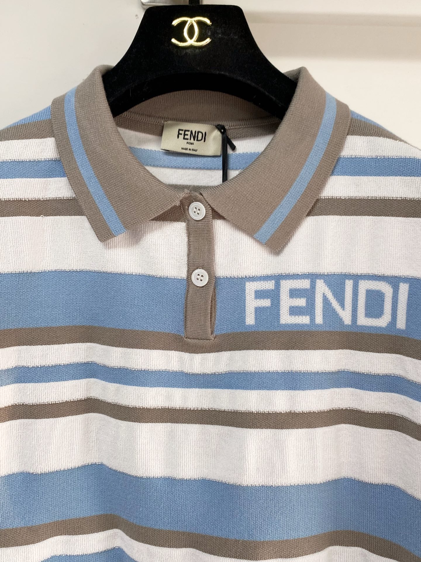 FENDI 26S SHORT SLEEVE KNIT POLO 137