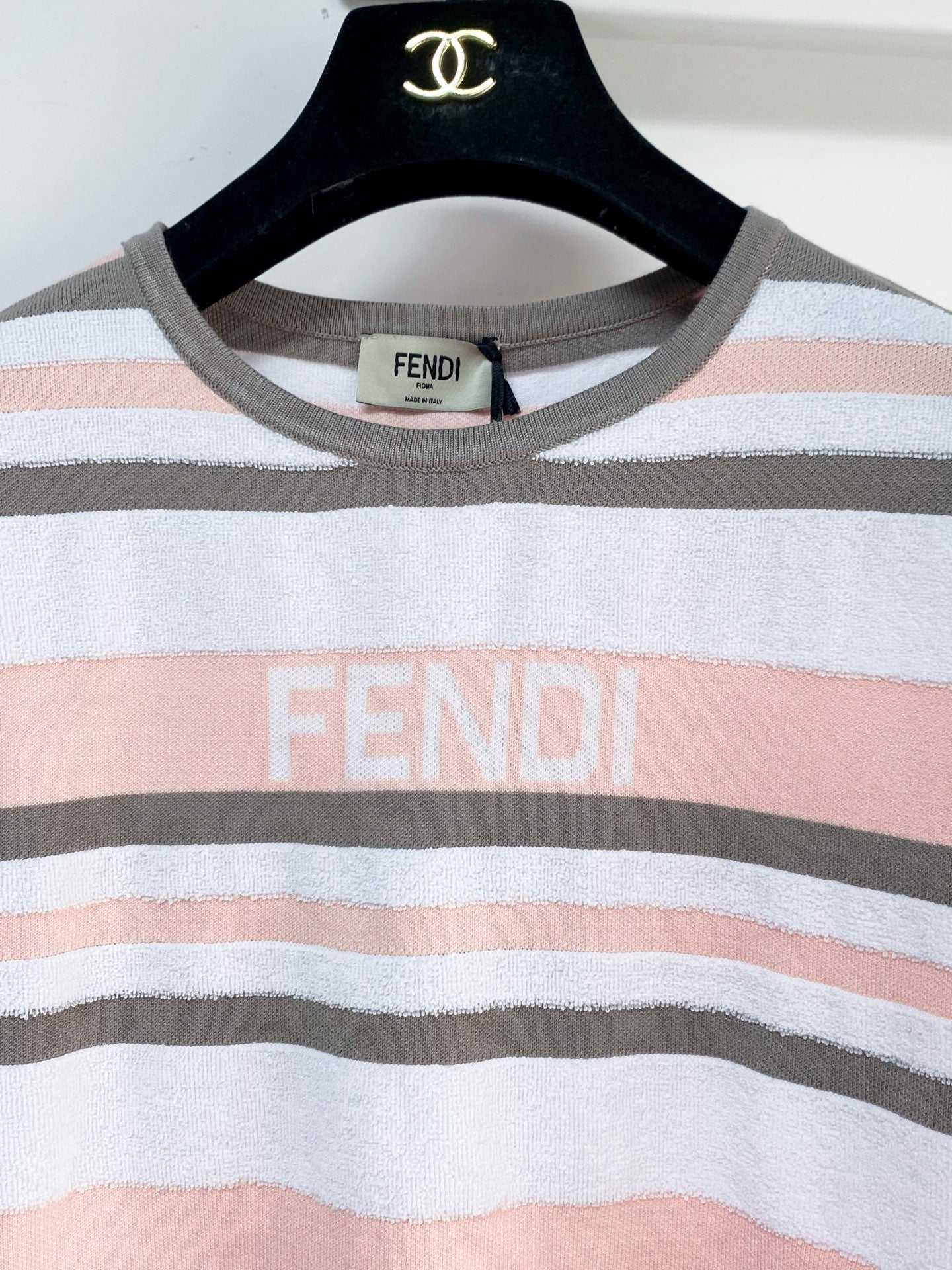 FENDI 26S SHORT SLEEVE KNIT TOP 138