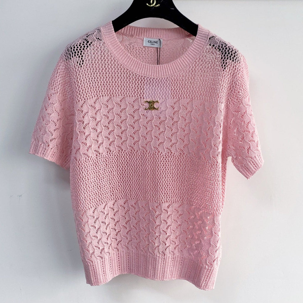 CELINE 26S KNIT SHORT SLEEVE TOP 212