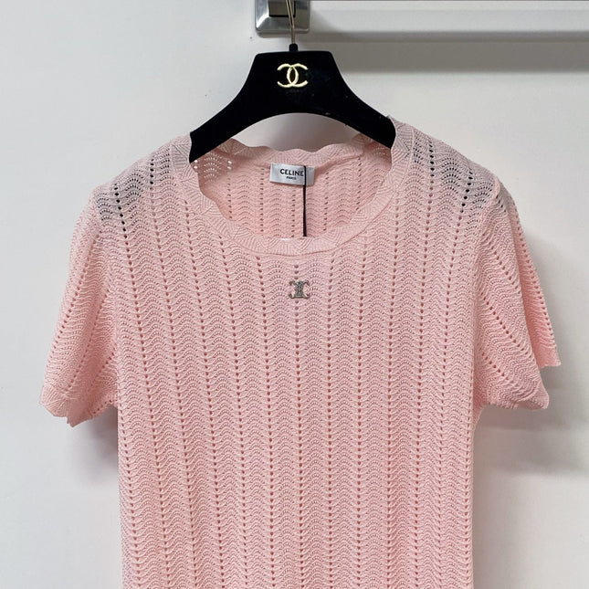 CELINE 26S KNIT SHORT SLEEVE SWEATER 195