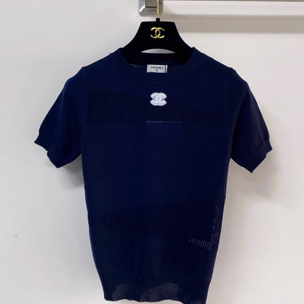 CHANEL 26S SHORT-SLEEVE KNIT TOP STYLE 1087