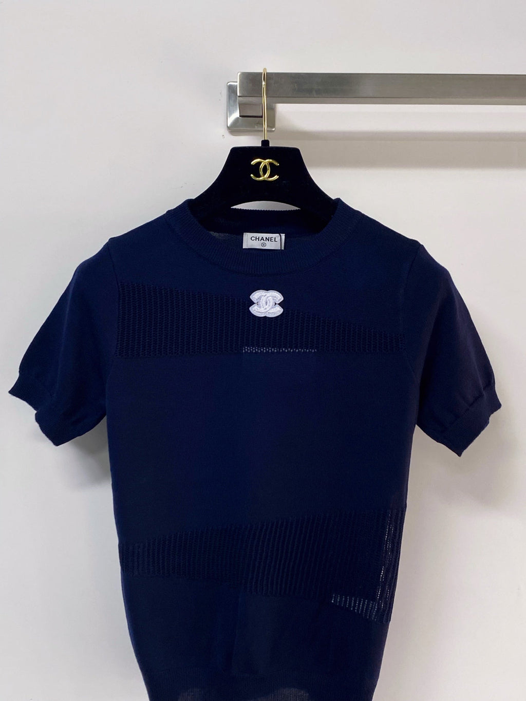CHANEL 26S SHORT-SLEEVE KNIT TOP STYLE 1087